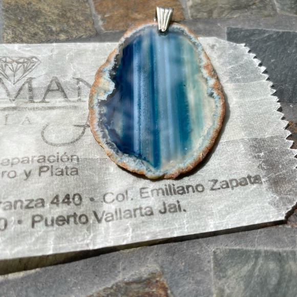 Jewelry - Agate Sterling Silver Pendant